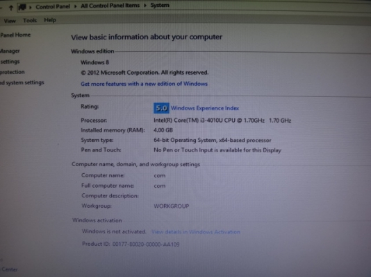 All in one ACER ZC-610 Core i3