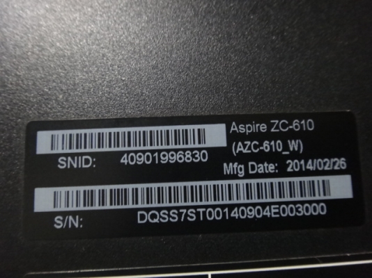 All in one ACER ZC-610 Core i3