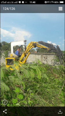 แบคโฮเล็กมิตซู35 เครื่องคูโบต้า3สูบพร้ อมเทเลอร์