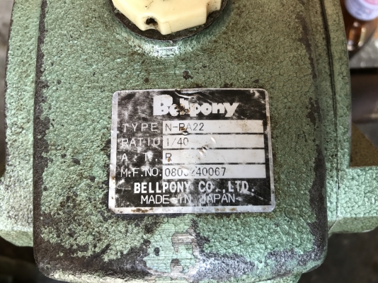 ขายหัวเกียร์ทดรอบ Bellpony made in Japan เบอร์80 อัตราทด 1:40 สภาพสวย หมุนนิ่ม พร้อมใช้งาน ราคาตัวละ 3,000 บาท มี 2ตัว