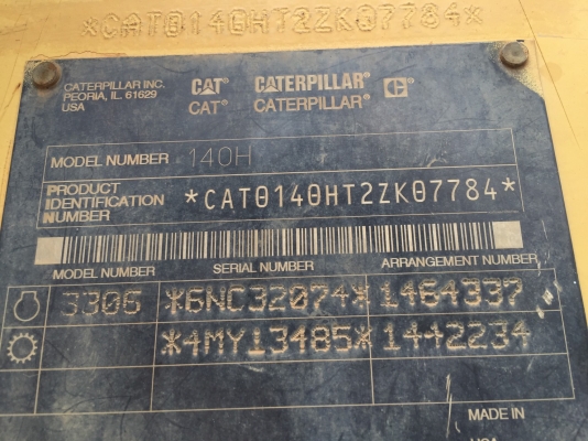 รถเกรด CAT 140H เอกสารเล่มทะเบียน เจ้าของขายเอง