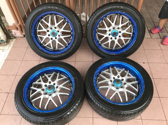 ล้อเเท้ SPARCO RACING ขอบ15กว้าง6ครึ่งอ๊อฟ32 4รู100เก่านอกสีเดิมสภาพตามรูป