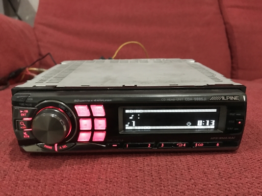 ALPINE CDA 9885ji เก่าญี่ปุ่นเเท้สภาพสวยใช้งานปกติ
