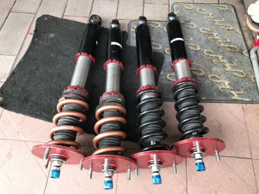 โช้คปรับเกลียวสไลดกระบอกปรับหนืดคู่หน้าสปริงสวิปเก่าญี่ปุ่นเเท้ไม่เคยใช้งานในไทย