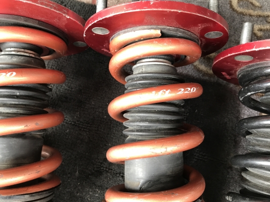 โช้คปรับเกลียวสไลดกระบอกปรับหนืดคู่หน้าสปริงสวิปเก่าญี่ปุ่นเเท้ไม่เคยใช้งานในไทย