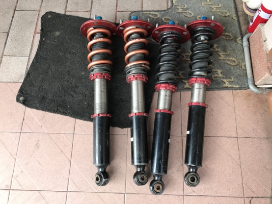 โช้คปรับเกลียวสไลดกระบอกปรับหนืดคู่หน้าสปริงสวิปเก่าญี่ปุ่นเเท้ไม่เคยใช้งานในไทย