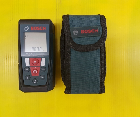เครื่องวัดระยะเลเซอร์ Bosch รุ่น GLM 50 มือสอง สภาพใหม่เอี่ยม มีซอง ส่งฟรี