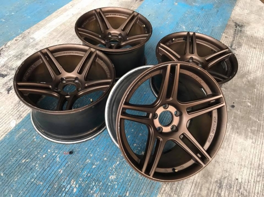 ขอบ18" ขาย4วง7,900บ แม็กเปล่า ลายT1R ใส่5รู114 หน้า9.5"/หลัง10.5"
