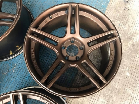 ขอบ18" ขาย4วง7,900บ แม็กเปล่า ลายT1R ใส่5รู114 หน้า9.5"/หลัง10.5"