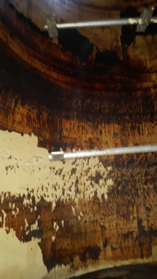 ถังใส่น้ำยาง 90,000 ลิตรกว้าง 3.8 เมตรสูง 8 เมตรหนา 8 มิลภายในสวยทาสีอีพอกซี่ไว้ใส่น้ำได้เลย 2 ใบละ 80,000 บาท