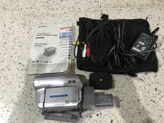 SONY DCR DVD403 บันทึกลงเเผ่น DVD เก่าญี่ปุ่นเเท้สภาพสวยใช้งานปกติ