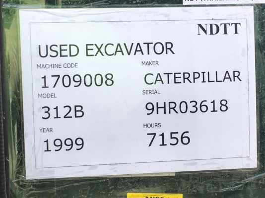 Caterpillar 312B รถขุดมือสองญี่ปุ่น *บูมยาว โทร. 080-6565422 (หนิง)