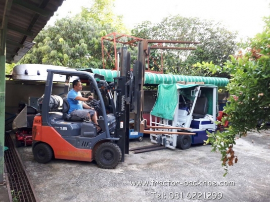ขาย รถยก โฟล์คลิฟต์ TOYOTA ขนาด 1.8 ตัน 2 ระบบ แก๊ส+น้ำมัน งาหนีบ หมุนได้ เก่านอกแท้