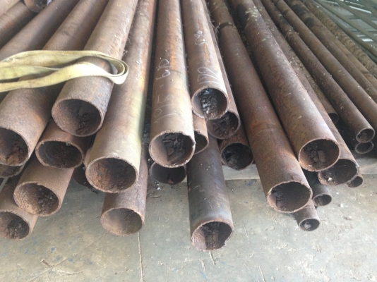 ขายเหมา เหล็กท่อกลม หน้า 6" หนา 6mm ยาว 5-7 เมตร น้ำหนัก 8 ตัน โดยประมาณ