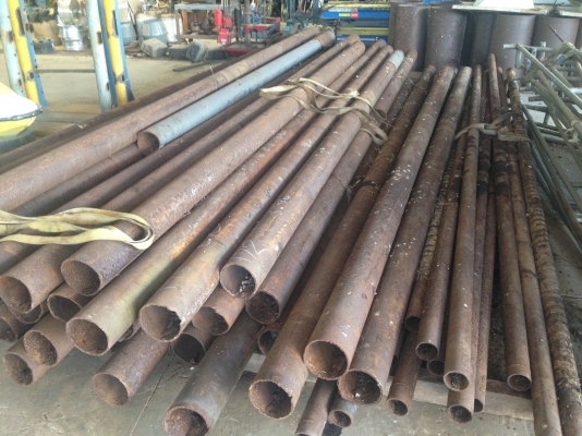 ขายเหมา เหล็กท่อกลม หน้า 6" หนา 6mm ยาว 5-7 เมตร น้ำหนัก 8 ตัน โดยประมาณ