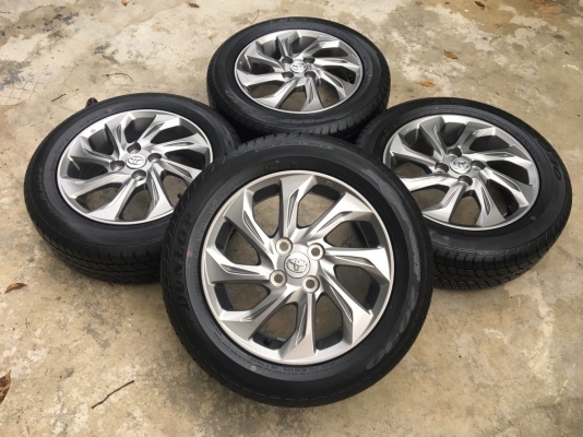 แม็กป้ายแดง TOYOTA New VIOS 2017 พร้อมยางป้ายแดง 185-60-15 ปี17