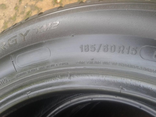 ยางมิชลิน 185 60 ขอบ 15 ปี14 ไม่เคยปะ