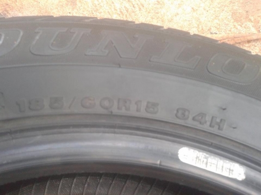 ยาง dunlop 185 60 ขอบ 15 ปี13-14 สวยจัด