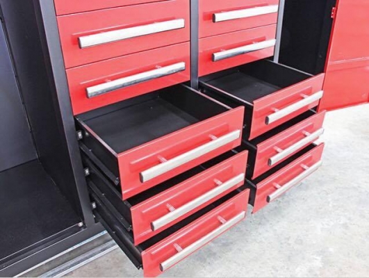 ตู้เก็บเครื่องมือ หน้ากว้าง 7ft. ลิ้นชักลูกปืน 16ลิ้นชัก  เก็บของได้ลิ้นชักละ50กิโลกรัม