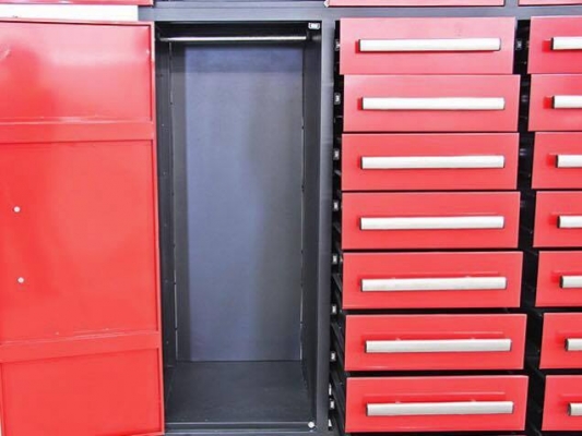 ตู้เก็บเครื่องมือ หน้ากว้าง 7ft. ลิ้นชักลูกปืน 16ลิ้นชัก  เก็บของได้ลิ้นชักละ50กิโลกรัม