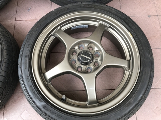 ล้อ A TECH ขอบ15กว้าง5นิ้วอ๊อฟ48 4รู100ติดยางปี15ดอกเต็มเเน่นใช้ยาวเก่าญี่ปุ่นเเท้สภาพสวยสีเดิมๆ