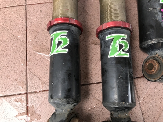 โช้คเเต่ง T2 ปรับเกลียวสไลดกระบอกปรับหนืดเก่าญี่ปุ่นเเท้สภาพสวย