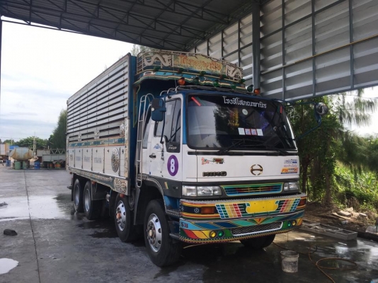 Hino FM2P เครื่อง 300 แรง ปี 46 แม่เดี่ยวกระบะดัมพ์ มีระบบลากพ่วง สวยพร้อมใช้งาน