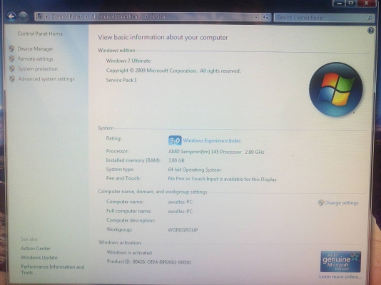 คอมครบชุดแรม 3 gb รุ้น hp มือสอง