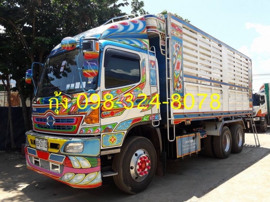 Hino 344 แรง ปี 58 แม่ลูกกระบะดัมพ์ ลูก 3 เพลาแท้ ไมล์ 70,xxx ทะเบียนพร้อม