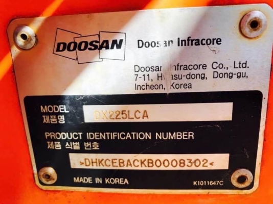 ขาย 1,450,000 บาท DOOSAN DX225LCA  ไมล์ 6,xxx ชม. ไฟฟ้าครบ เครื่อง ปั๊มดี  ช่วงล่างเต็ม เอกสารเล่มทะเบียน    รถอยู่ จ.ปทุมธานี โทร&amp;ไอดีไลน์ 0610710295