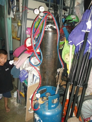 ขายถังลมถังแก็สพร้อมสายหัวตัด