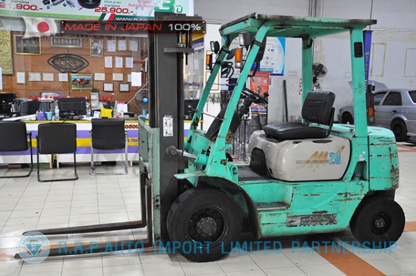 ขายรถโฟล์คลิฟท์มือสอง MITSUBISHI รุ่น KFG20-05372 นำเข้าจากประเทศญี่ปุ่น 100\% ไม่เคยใช้งานในไทย