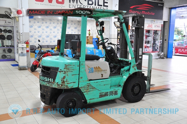 ขายรถโฟล์คลิฟท์มือสอง MITSUBISHI รุ่น KFG20-05372 นำเข้าจากประเทศญี่ปุ่น 100\% ไม่เคยใช้งานในไทย