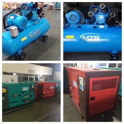 ขายเครื่องปั่นไฟใหม่และปั้มลมใหม่นำเข้าราคาโรงงาน