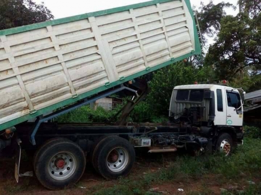 ขาย HINO 3M พ่วงแม่ลูก กระบะเหล็กดั๊ม หินทราย