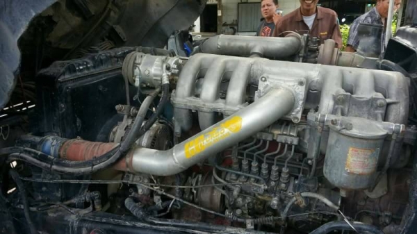 ขาย HINO 3M พ่วงแม่ลูก กระบะเหล็กดั๊ม หินทราย