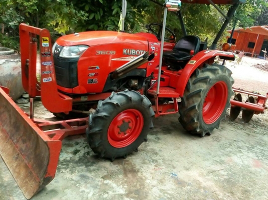 ขายรถไถ L3608อุปกรณ์3ชิ้นใบดันหน้า ผานหลัง โรตารี่ เอกสารทะเบียนครบ