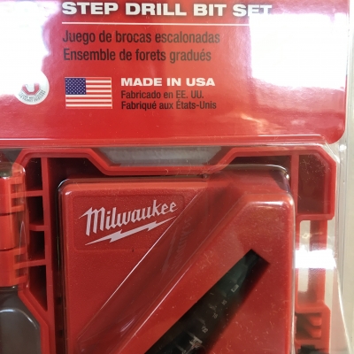 Step Drill Milwaukee 48-89-9221 จำนวน3ดอก Made in USA