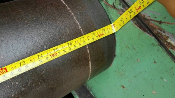 เครื่องม้วนเหล็กญี่ปุ่น หน้ากว้าง 2000 มม ม้วนหนา 25 มม เพลาตัน 12" หัวเพลาม้วนแป้ปได้ นน 7000 kg เก่านอกพร้อมใช้