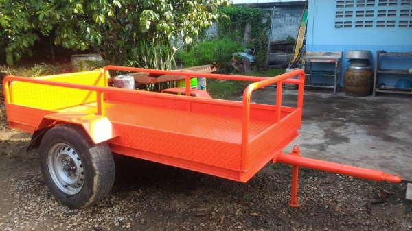 ขายรถพ่วงใหม่ ขนาด กว้าง 1.25 เมตร ยาว 2.44 เมตร ราคา 16,000บาท ร้านสามย่านแทรคเตอร์  0818618678, 0899347475