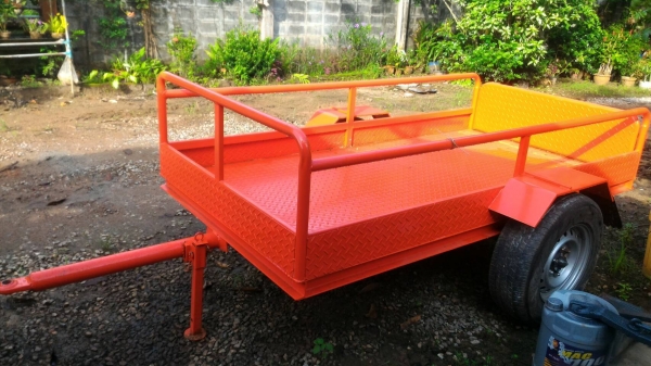 ขายรถพ่วงใหม่ ขนาด กว้าง 1.25 เมตร ยาว 2.44 เมตร ราคา 16,000บาท ร้านสามย่านแทรคเตอร์  0818618678, 0899347475