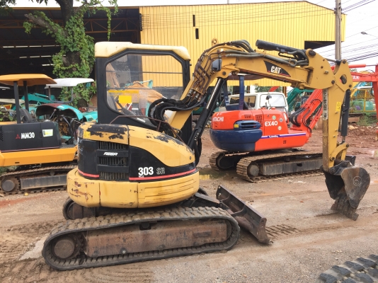 ขายรถขุด CAT 303SR ปั้มนิ้ว,คอนโทนสั้น,ระบบไว,มีลายหัวกระแทก,เก่านอกแท้