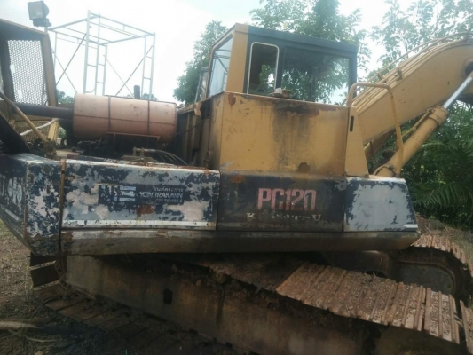 รถแบคโฮPC120-3 หัวคีบไม้ ใช้งานได้ รถแบคโฮPC120-3 หัวคีบไม้ ใช้งานได้