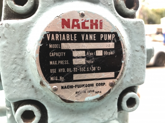 ขายปั้มน้ำมันไฮโดรลิค หัวปั้ม 2ตอน Nachi made in Japan ขนาดมอเตอร์ mitsubishi 10HP. 380V สภาพดีเดิมๆ หมุนนิ่ม พร้อมใช้งาน