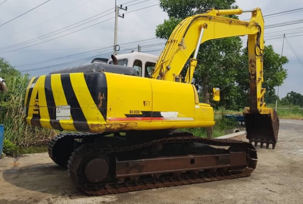 ขายด่วนรถแบคโฮSUMITOMO.SH.200-3รถนอกนำเข้าเก่าญี่ปุ่นแท้เดิมๆไม่เคยใช้งานในไทยเลยไฟฟ้าออโต้เต่ากะต่ายลายกะแทกครบเร็วเเรงไม่โหลด