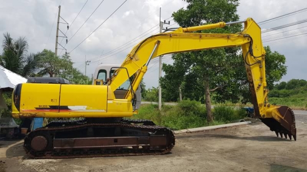 ขายด่วนรถแบคโฮSUMITOMO.SH.200-3รถนอกนำเข้าเก่าญี่ปุ่นแท้เดิมๆไม่เคยใช้งานในไทยเลยไฟฟ้าออโต้เต่ากะต่ายลายกะแทกครบเร็วเเรงไม่โหลด
