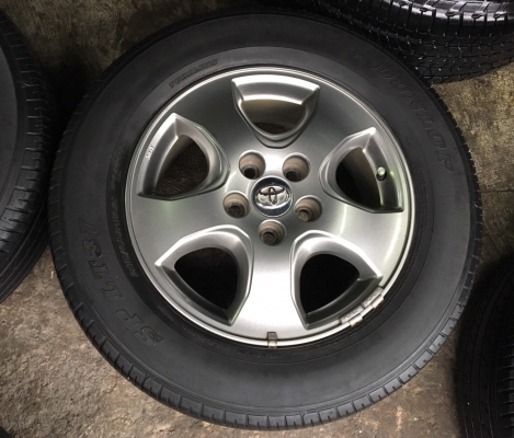 ล้อแม็ก Toyota Vigo Champ สีเทาดำ พร้อมยาง 215-65-16 ปี 12