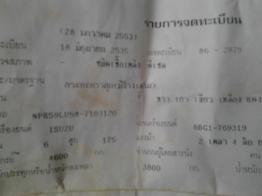 ***ปรับราคา ครับ  ขาย 6ล้อ"ขวัญใจ รถแรง" ISUZU 115วางเครื่องRocky!!!-ISUZU NPR59LU5M แก้มเหลืองห้างแท้ปี35วางเครื่อง6BG1 175แรงฝาส้ม แห้งจัดแรงจริง ประหยัดสุด ไม่มีเยิ้ม เกียร์Rocky ช่วงล่างใหญ่Fหน้า-หลัง คัสซีดีแหนบเสริม พ.พาวเวอร์ เบรคทริฟฟี่