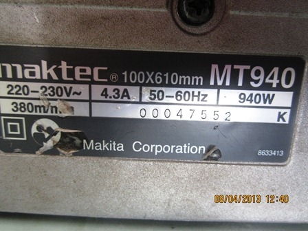 เครื่องขัดกระดาษทรายMaktec MT940 สภาพใหม่ ราคาถูก เครื่องขัดกระดาษทรายMaktec MT940 สภาพใหม่ ราคาถูก