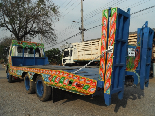 ขายรถเทรลเลอร์ 10 ล้อ HINO รถ 2 เพลา บรรทุกรถเกี่ยวข้าว เครื่อง HO7C = 185 แรงม้า (รถอยู่สุพรรณบุรี)